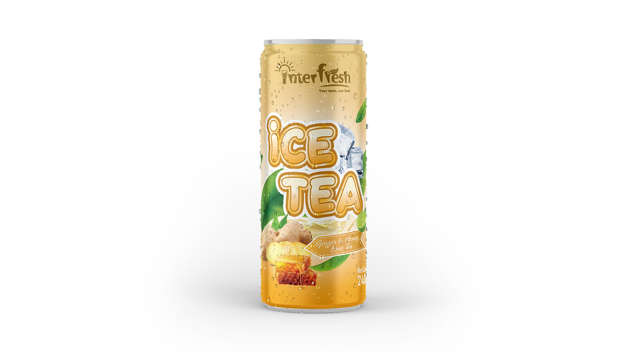 240ml Interfresh Ice Tea Ginger and Honey, Lime