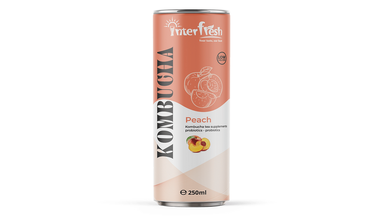 250ml Interfresh Kombucha Peach Orange