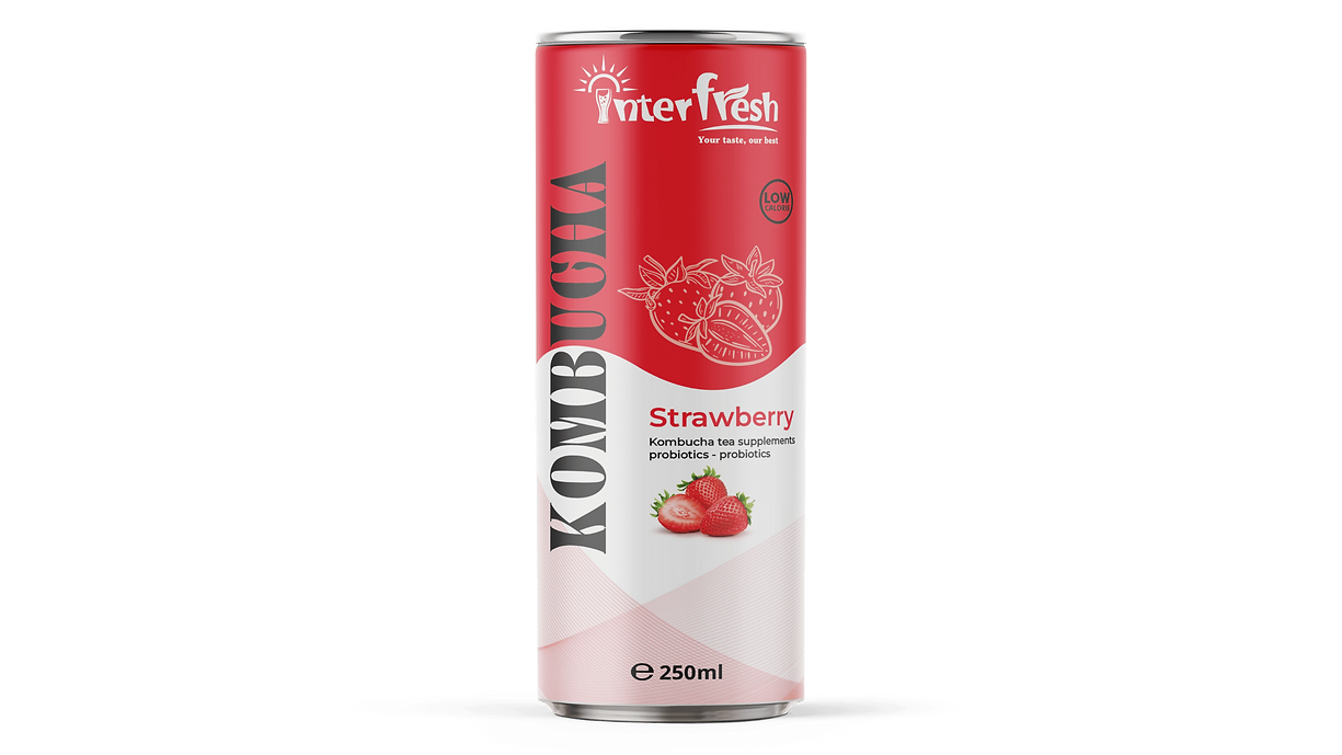 250ml Interfresh Kombucha Strawberry