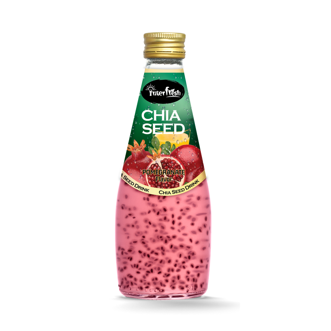 290ml Interfresh Chia Seed Drink Pomegranate flavour