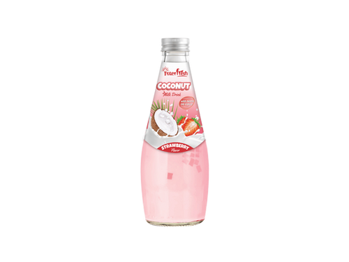 290ml Interfresh Coconut Milk with Nata de Coco Strawberry flavor