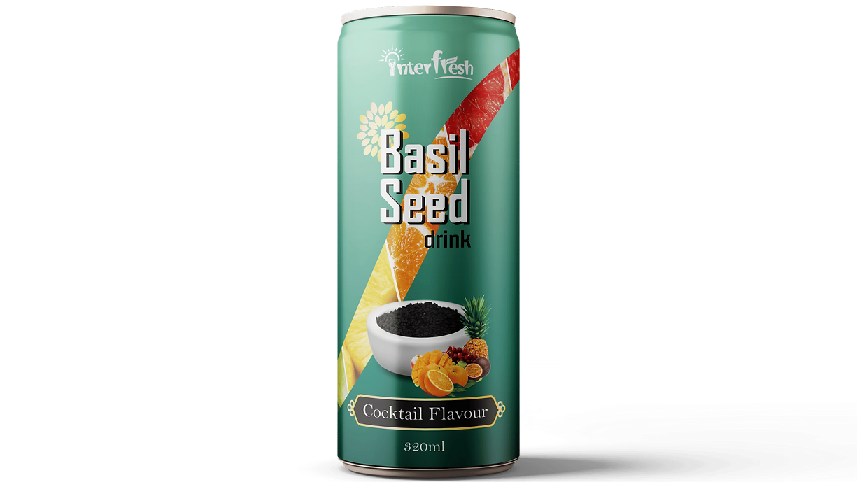 320ml Interfresh Basil Seed Drink Cocktail flavour