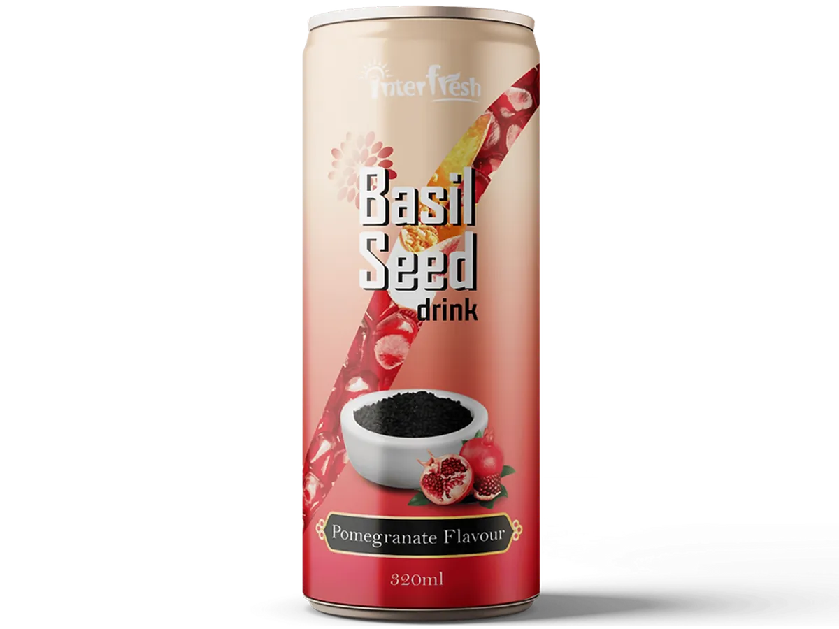 Interfresh Basil Seed Drink Pomegranate – Natural Hydration & Antioxidant Power