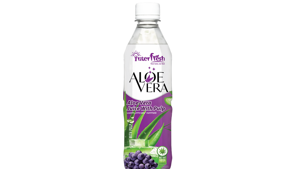 500ml Interfresh Aloe Vera drink with pulp Grape flavor