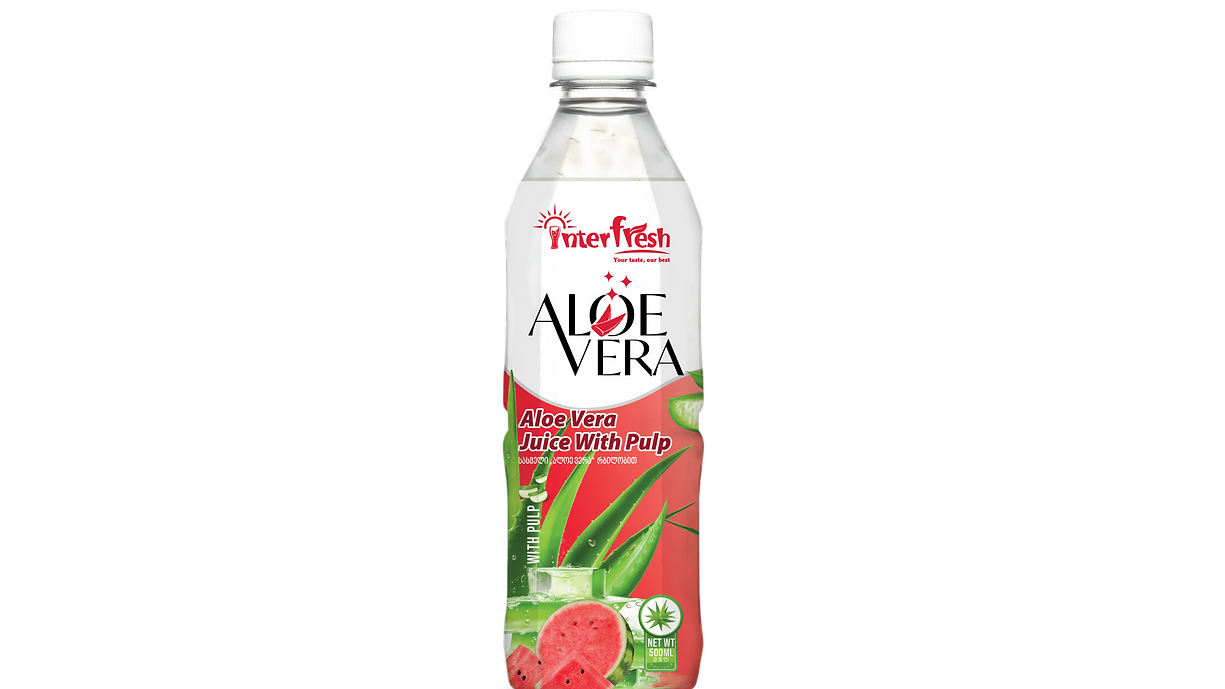 500ml Interfresh Aloe Vera drink with pulp Watermelon flavor