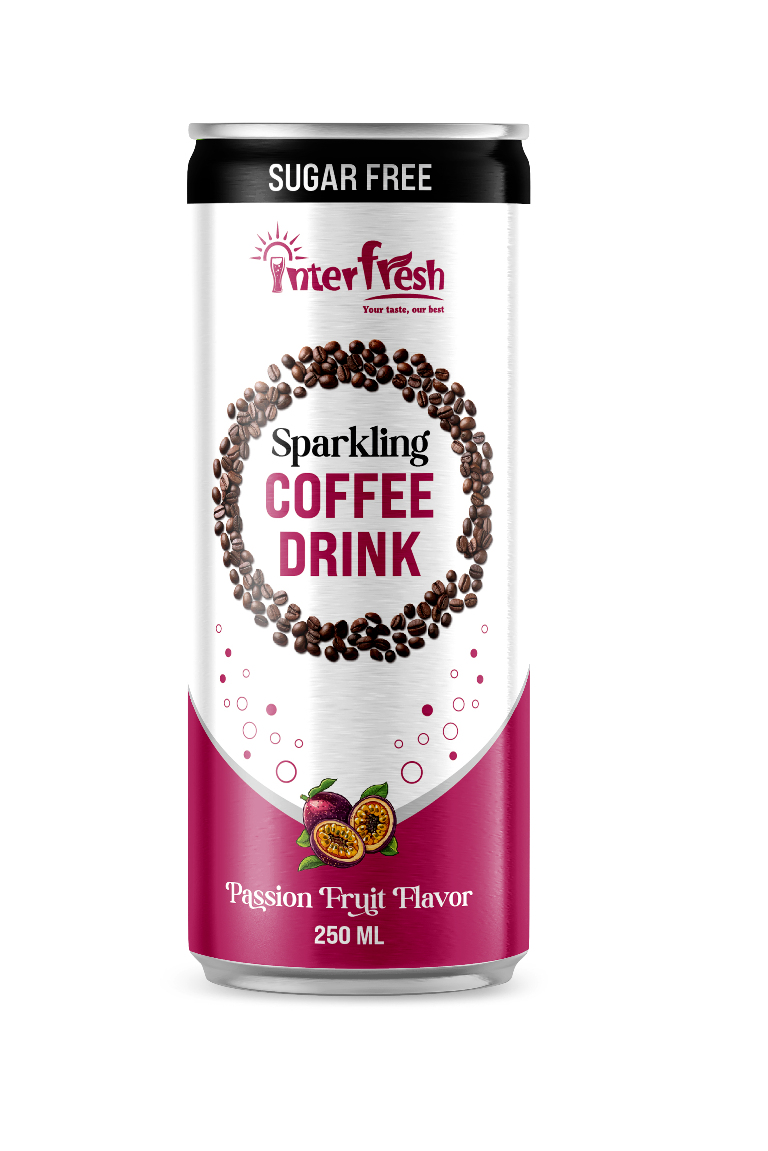 250ml Interfresh Sparkling Coffee Drink Passion Fruit Flavor