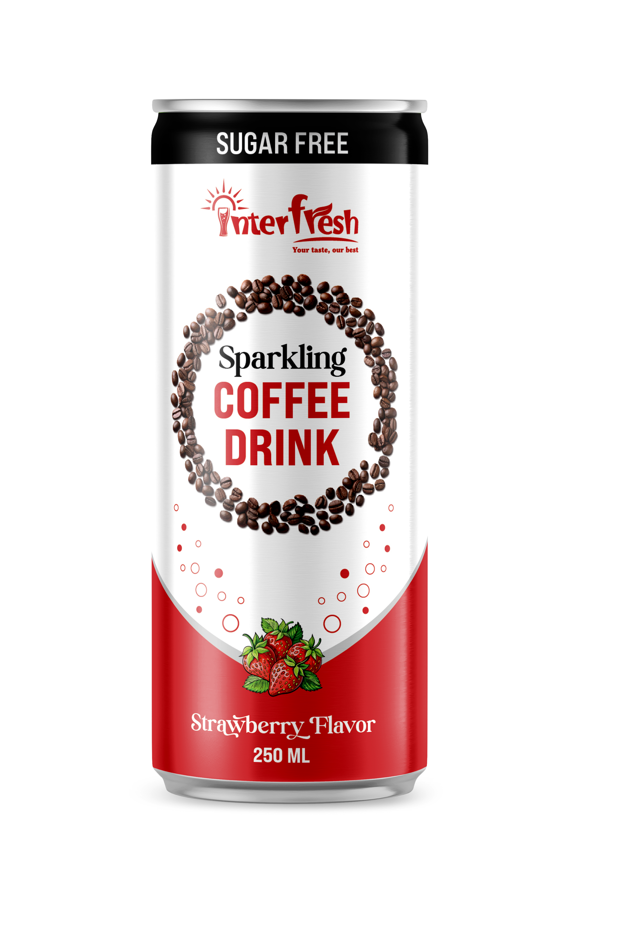 250ml Interfresh Sparkling Coffee Drink Strawberry Flavor