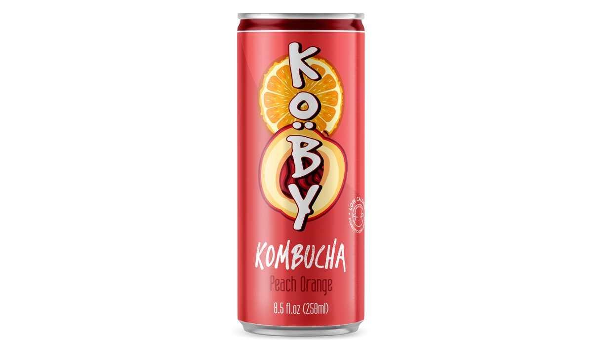 250ml Koby Kombucha Peach Orange