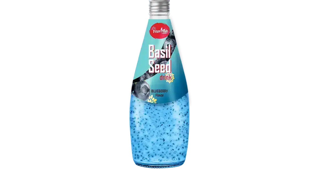 290ml Interfresh Basil Seed Drink Blueberry flavour