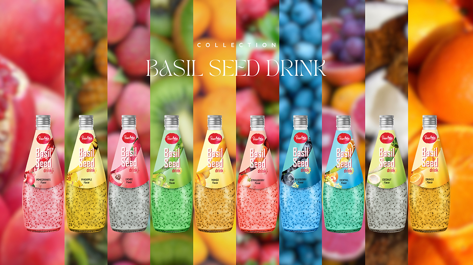 Customized Basil Seed Drink by Interfresh from Vietnam