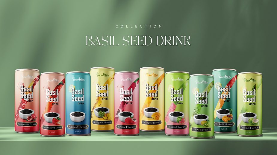 Customized Basil Seed Drink by Interfresh from Vietnam