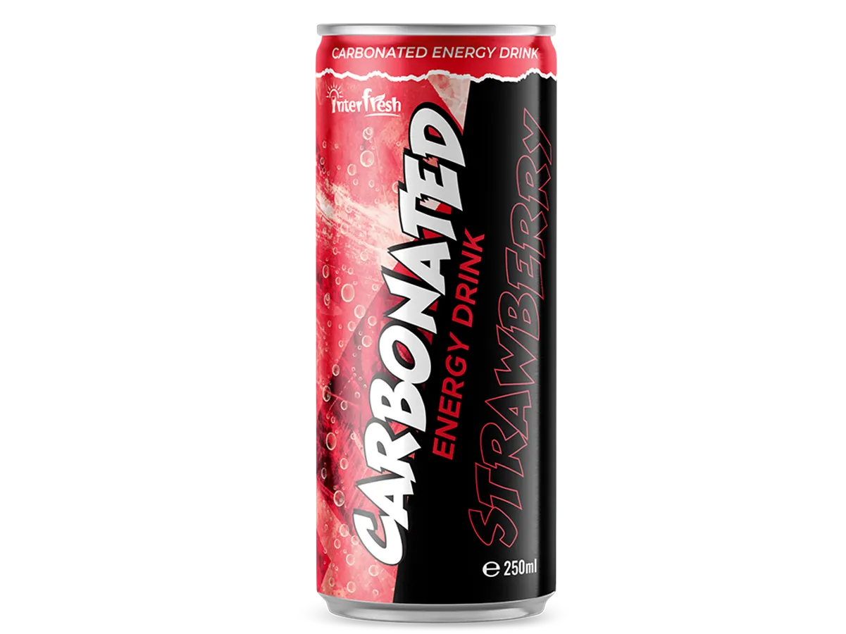 250ml Interfresh Strawberry Carbonated Energy Drink