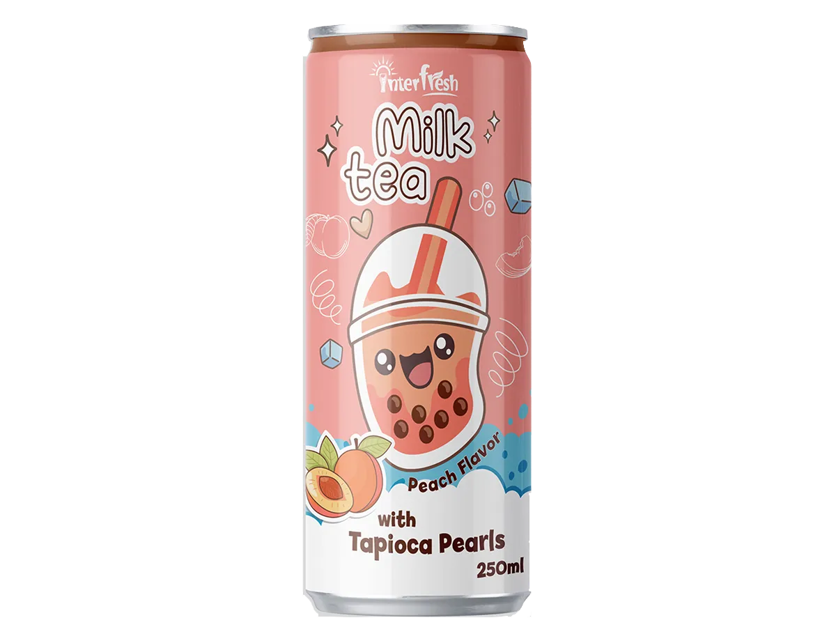 250ml Interfresh Peach Milk Tea with Tapioca – Bulk Supply