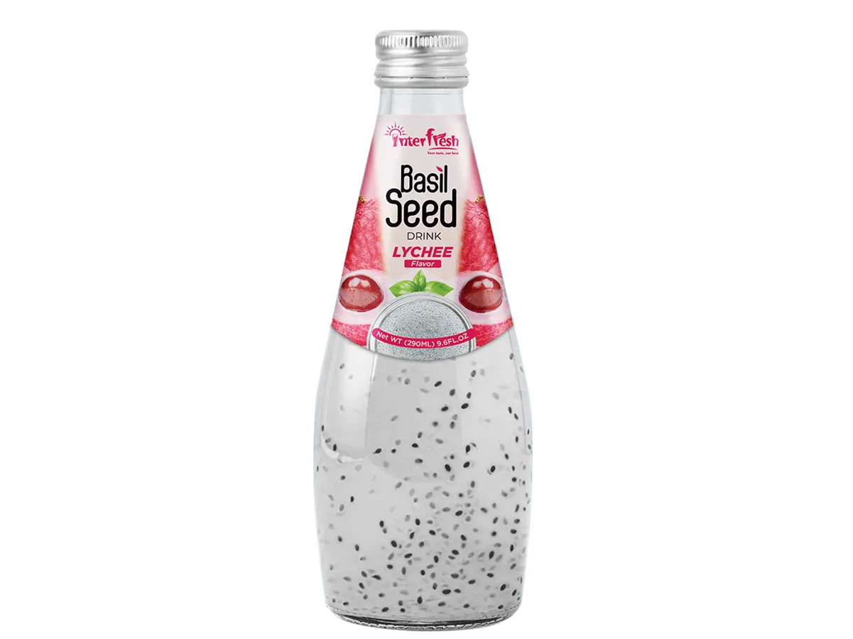 290ml Interfresh Lychee Basil Seed Drink