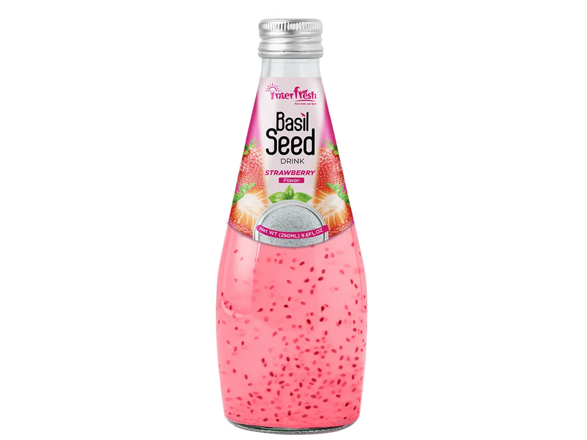 290ml Interfresh Strawberry Basil Seed Drink – Bulk Export