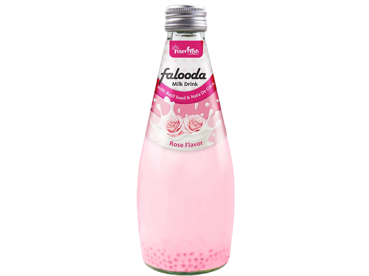 Rose Falooda Milk Drink