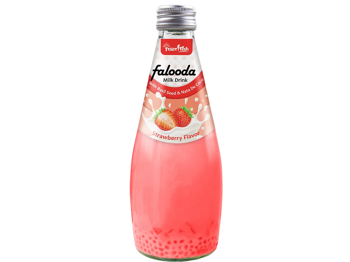 Strawberry Falooda Milk Drink