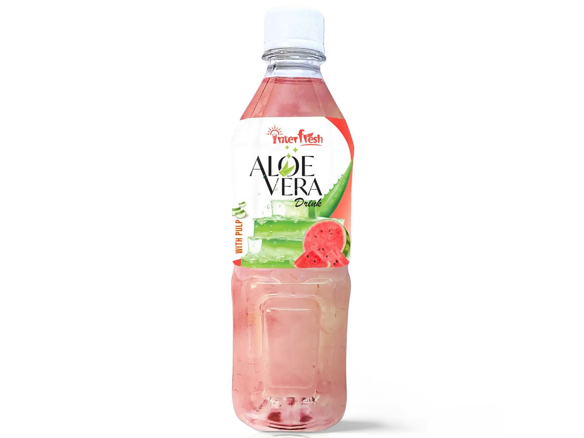 Wholesale 500ml Watermelon Aloe Vera Drink – With Pulp