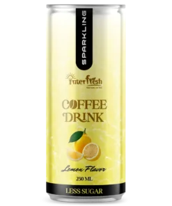 Sparkling Coffee Drink Less Sugar with Lemon Flavor (250ml / 8.45oz Can)