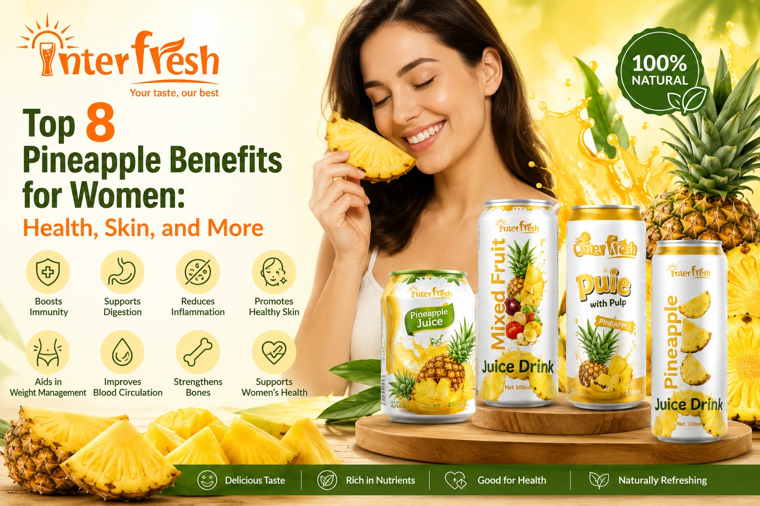 Top 8 Pineapple Benefits for Women: Health, Skin, and More