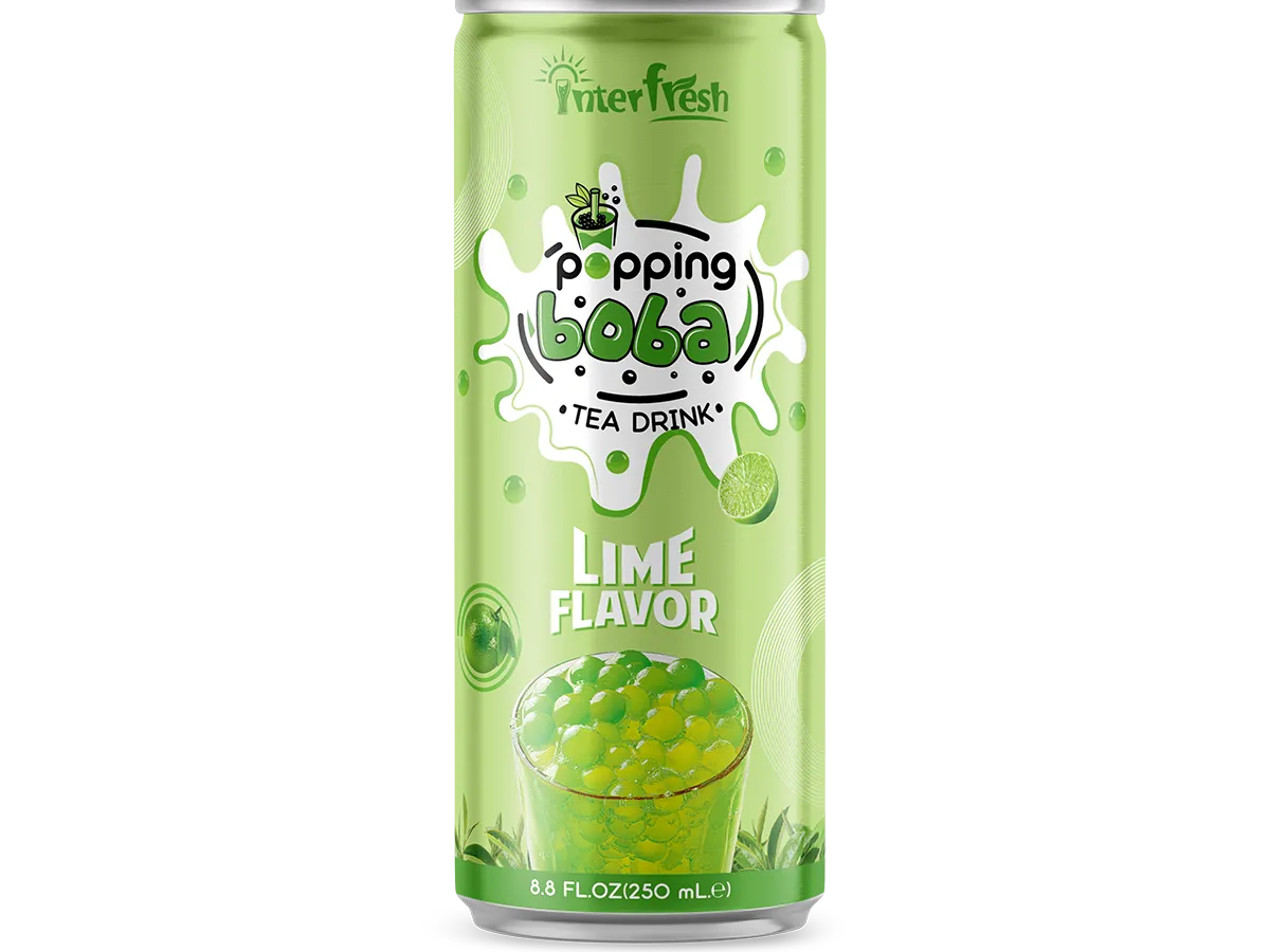 lime Flavor Popping Boba Tea – 250ml