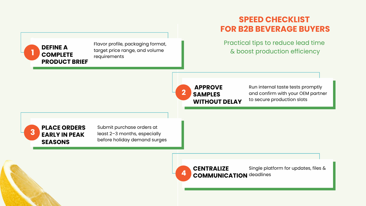 4 Tips for B2B buyers to speed up your Private label beverage manufacturing