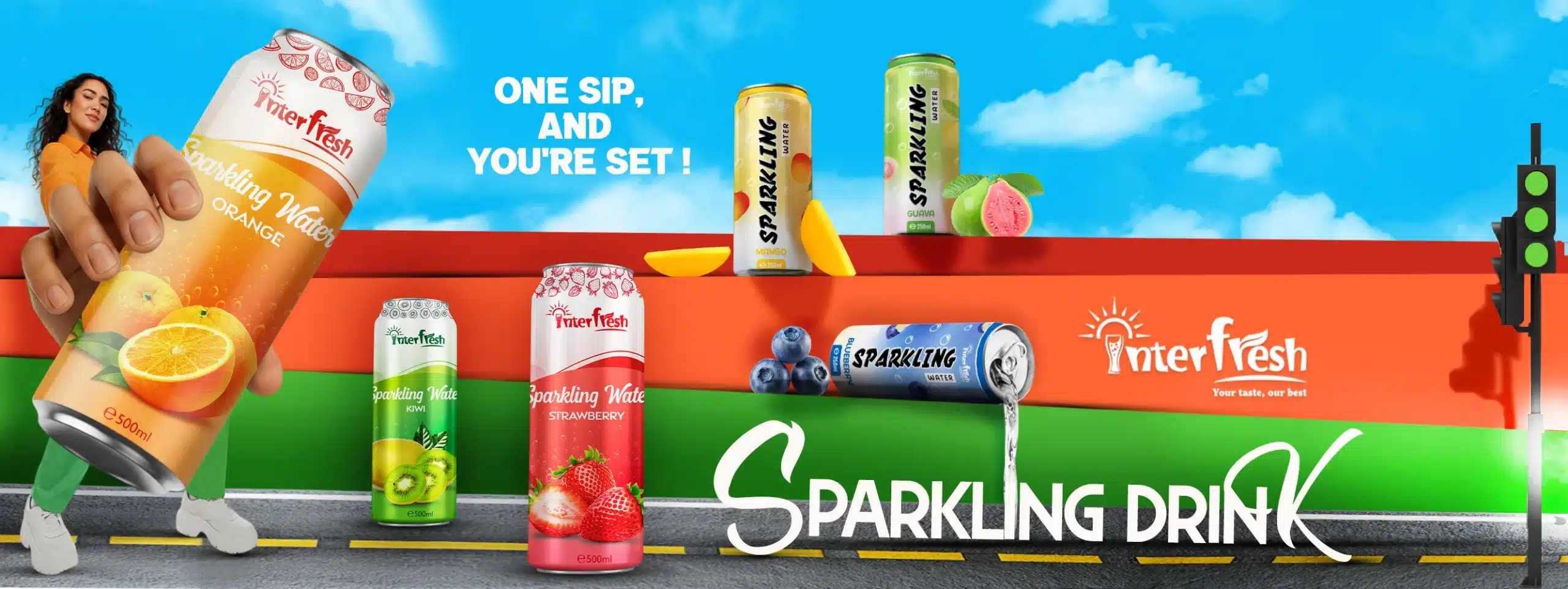 banner sparkling drink interfresh
