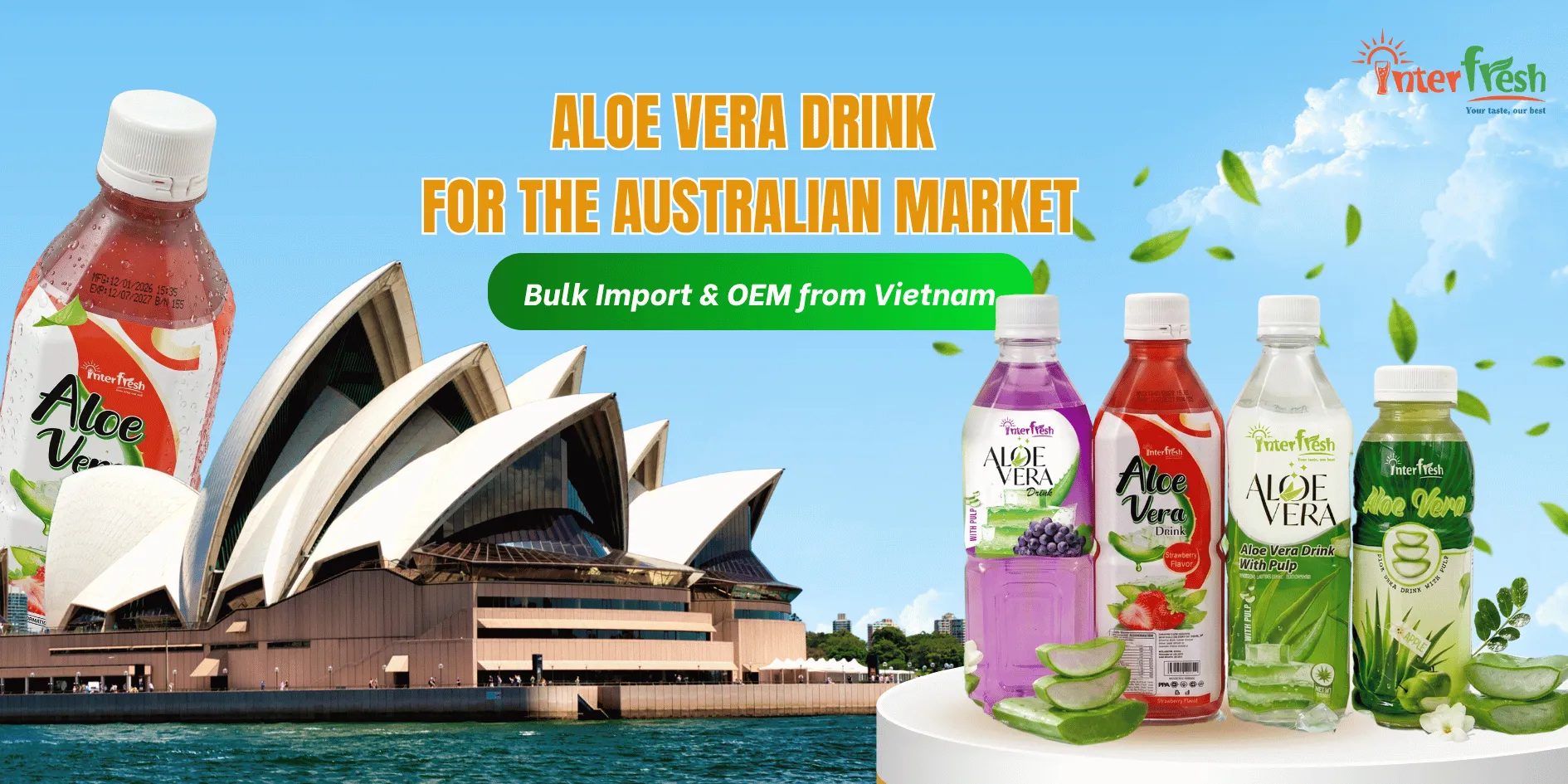 Aloe Vera Drink for the Australian Market — Bulk Import & OEM from Vietnam