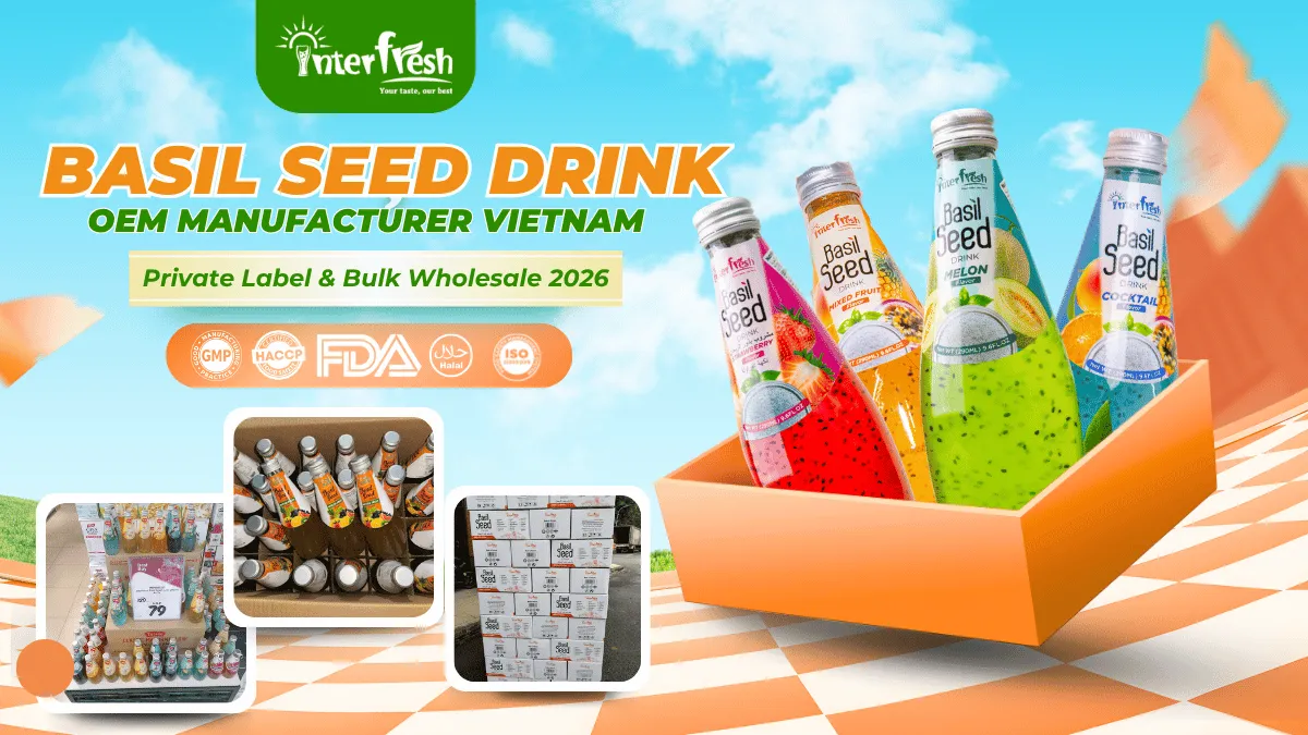 Basil Seed Drink OEM Manufacturer Vietnam - High quality PET and Tetra Pak basil seed drinks ready for export 2026