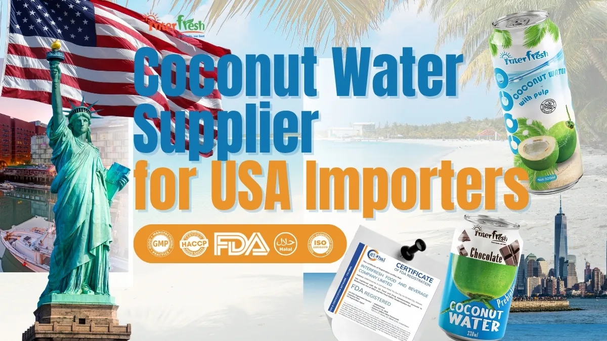 Coconut water supplier for USA importers, FDA certified bulk export from Vietnam