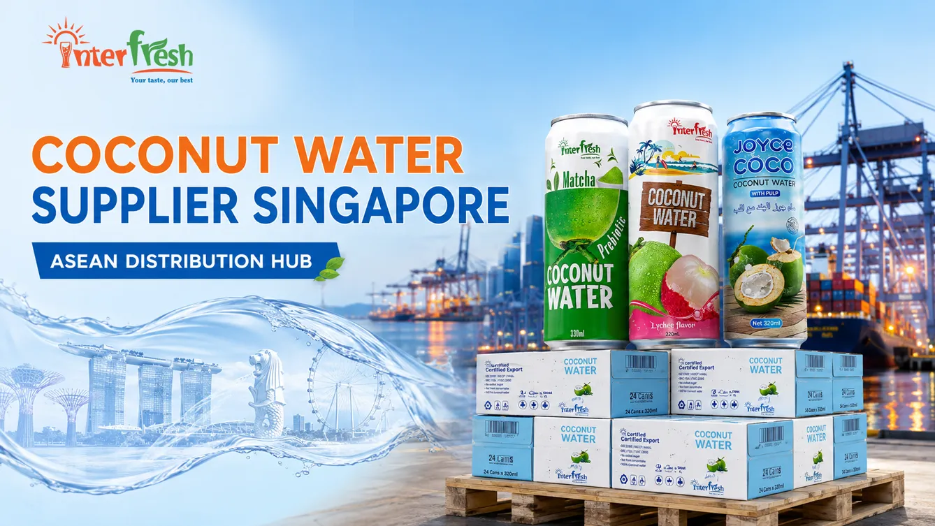 Coconut water supplier Singapore, ASEAN distribution hub for RTD export