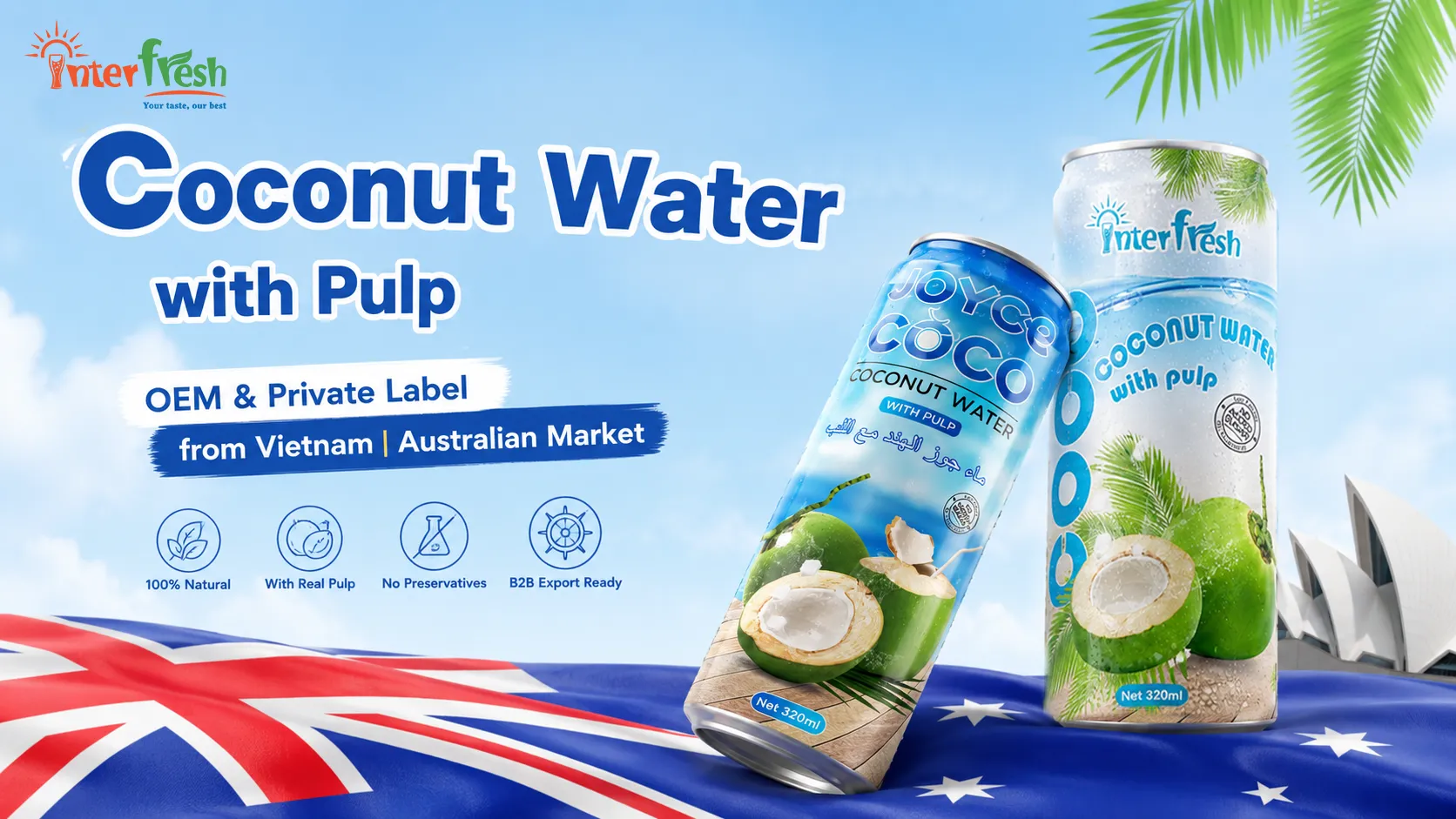 Coconut Water with Pulp Supplier | OEM & Private Label Vietnam