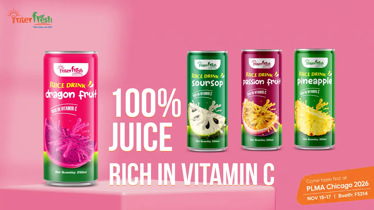 100% NFC Fruit Juice Manufacturer: What We Bring to PLMA Chicago 2026 3 Interfresh tropical fruit juice portfolio for private label buyers
