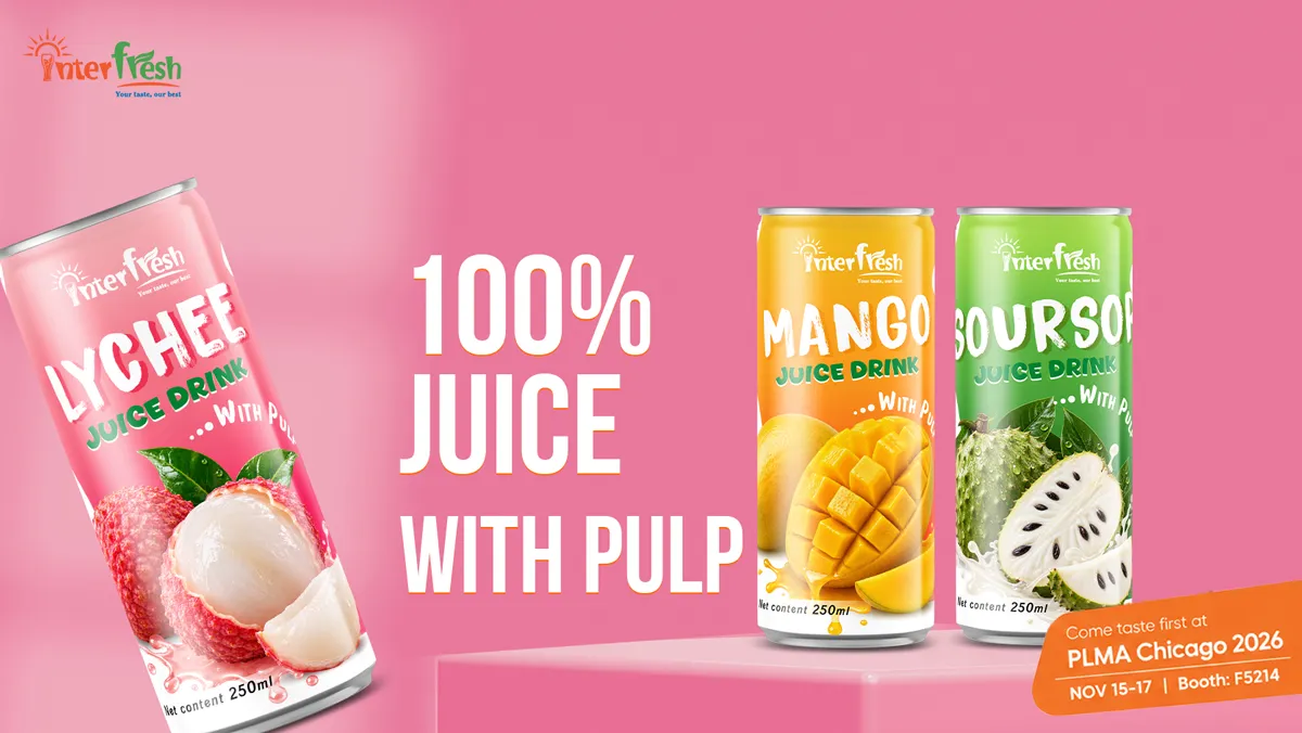 100% NFC Fruit Juice Manufacturer: What We Bring to PLMA Chicago 2026 2 Interfresh 95% Lychee, mango and soursop juice with pulp
