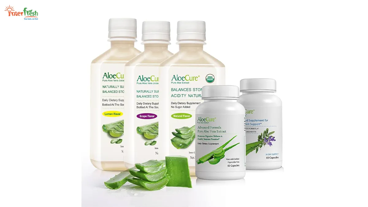 Top 10 Best Aloe Vera Juice Brands in the US 2026 6 AloeCure Pure Aloe Vera Juice natural flavor bottle